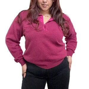 ✨ouverture cropped sweater - fuchsia ✨